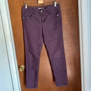 Purple skinny jeans size 10